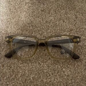 Unisex Ray-Ban Olive Brown Eyeglasses
